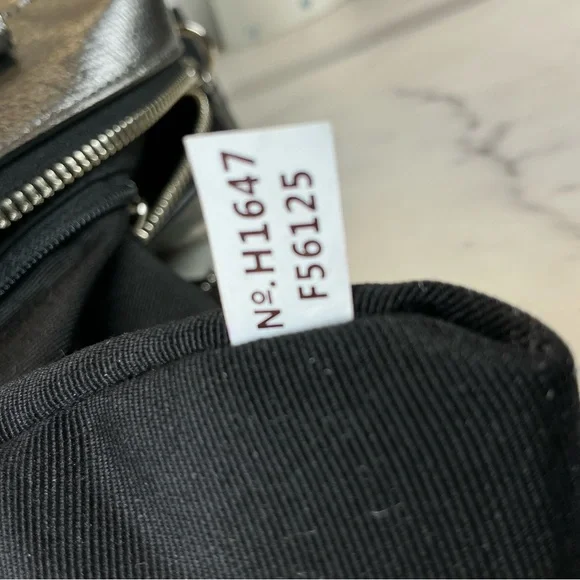 COACH F56125 GRAY SILVER METALLIC BENNETT LEATHER HAND BAG HOLIDAYS NEW YEAR